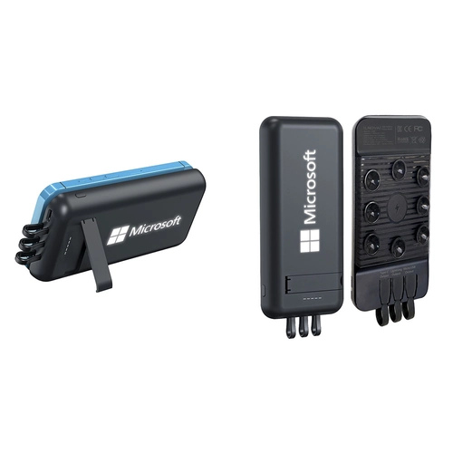 7426 SİYAH Powerbank 10000 mAh Vantuzlu Mobil Şarj Cihazı