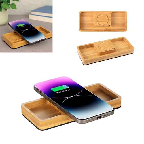 7319 BAMBU Wireless Şarjlı Masaüstü Düzenleyici