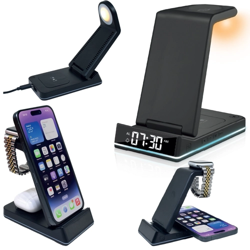 7325 SİYAH 5’i 1 Arada Wireless Şarj Istasyonu
