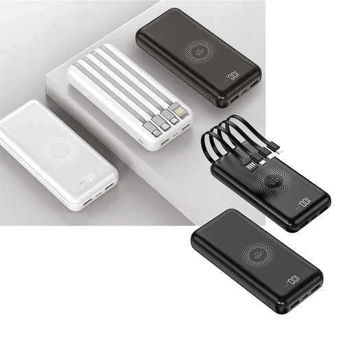 7469 BEYAZ Powerbank 20000 mAh Wireless Mobil Şarj Cihazı