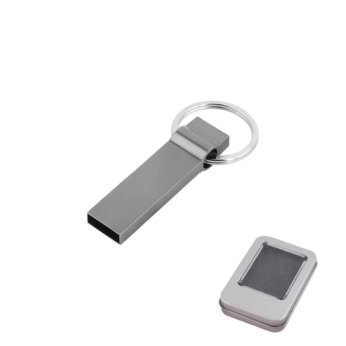 72253-16GB GÜMÜŞ 16 GB Metal Anahtarlık USB 3.0 Bellek