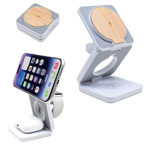 7342 BAMBU 3’ü 1 Arada Katlanabilir Wireless Şarj Cihazı