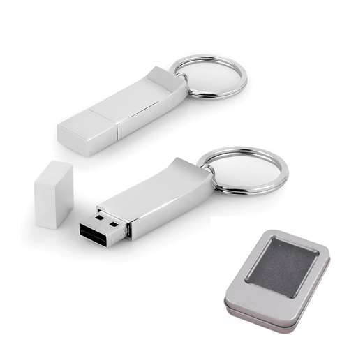 7248-8GB GÜMÜŞ 8 GB Metal Anahtarlık USB Bellek