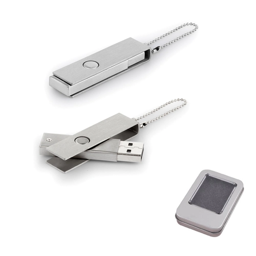 7249-8GB GÜMÜŞ 8 GB Metal Anahtarlık USB Bellek