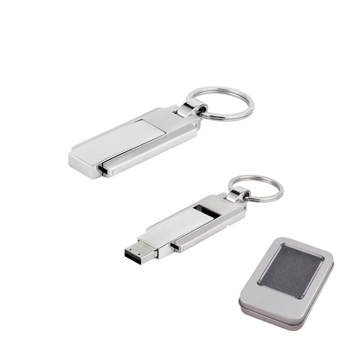 7274-16GB GÜMÜŞ 16 GB Metal Anahtarlık USB Bellek