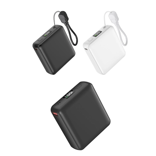 7613 SİYAH Powerbank 10000 mAh Mobil Şarj Cihazı